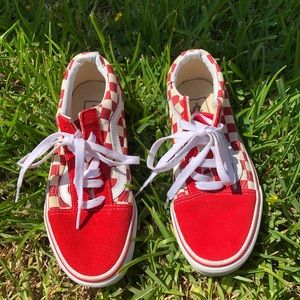 Red Checkered Vans
